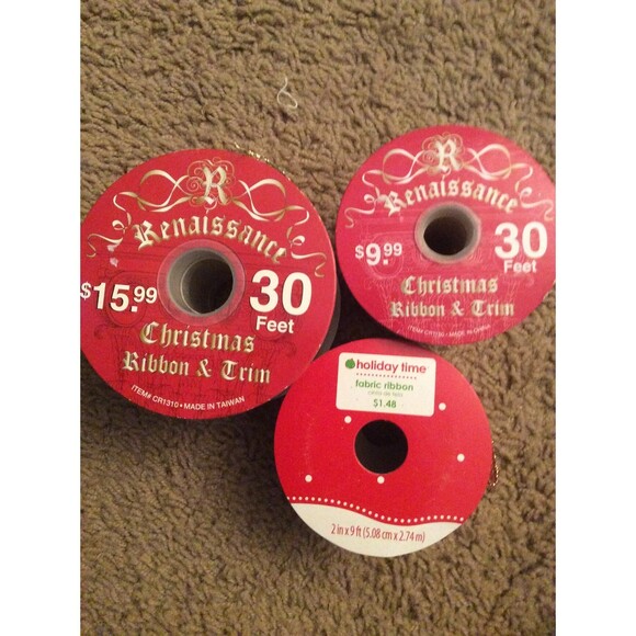 3 New Spools of Decorative Ribbon B19 - Picture 2 of 6